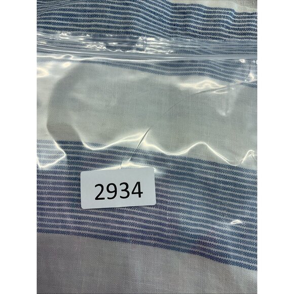 Free People 100% Linen Uptown Days Wrap Mini Skirt size 6‎ Blue White Stripes - Picture 11 of 11